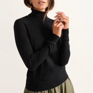 Pendelton Women's Merino Wool Turtleneck, black